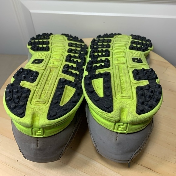 Footjoy Superlites Golf Sneakers Men's 10 w Gray Green Spikeless Shoes 58118 - Picture 4 of 14